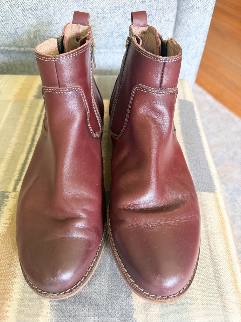 Taos women's Double Time boots in mahogany brown leather 10